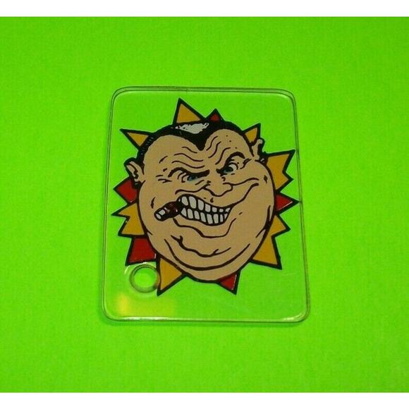 Mousin Around Pinball Machine Plastic Key Chain Game Promo Cigar Man 1989 - Picture 1 of 4